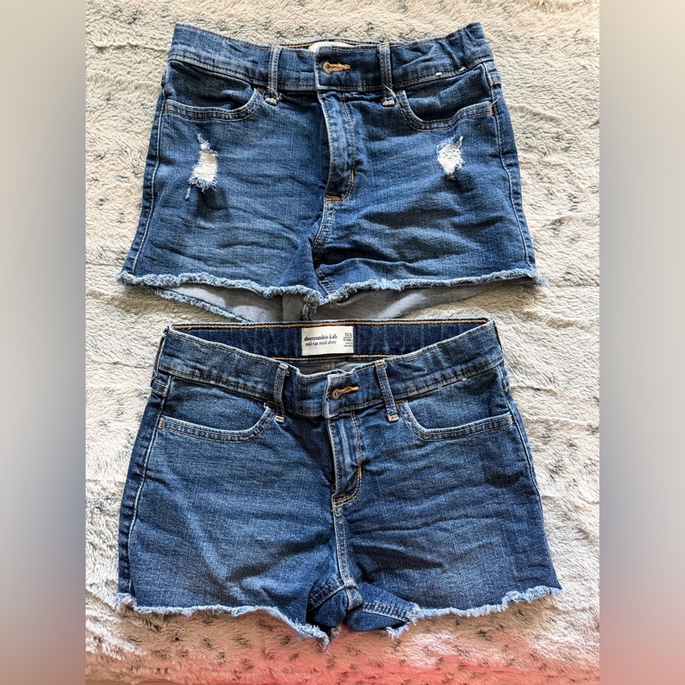 Abercrombie Kids Dark Blue Jean Shorts